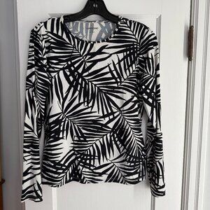 Women’s Long Sleeve Rash Guard Swim Tee | UPF 50 | Size Small 6-8